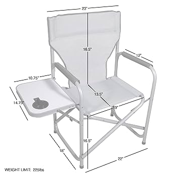テラスチェア　LUNA DIRECTOR CHAIR グレー 折りたたみ式 テラスチェア LUNA DIRECTOR CHAIR 一脚 濃いグレー - メルカリ